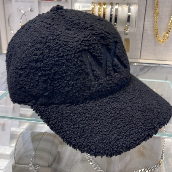 Michael Kors Accessories - Michael Kors MK Logo Hat Sherpa Adjustable Cap OS 
Black NWT